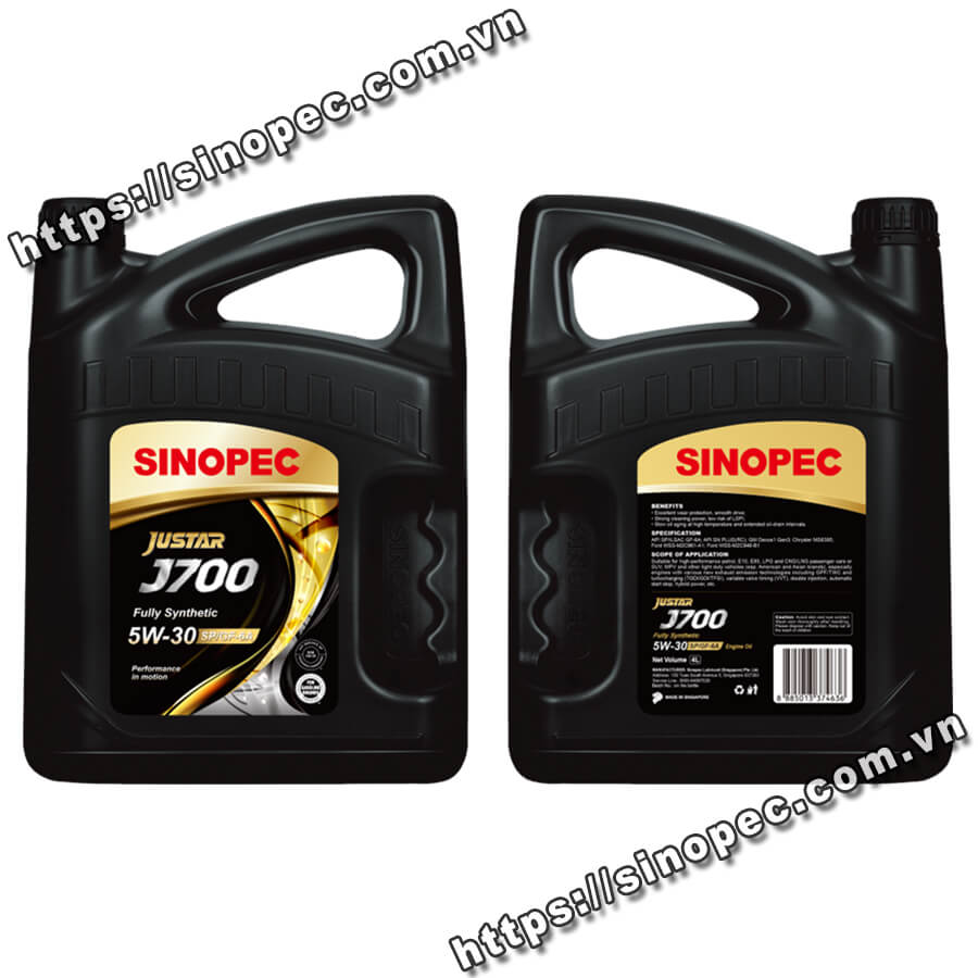 Dầu động cơ tổng hợp Sinopec Justar J700 SP/GF-6A 5W-30