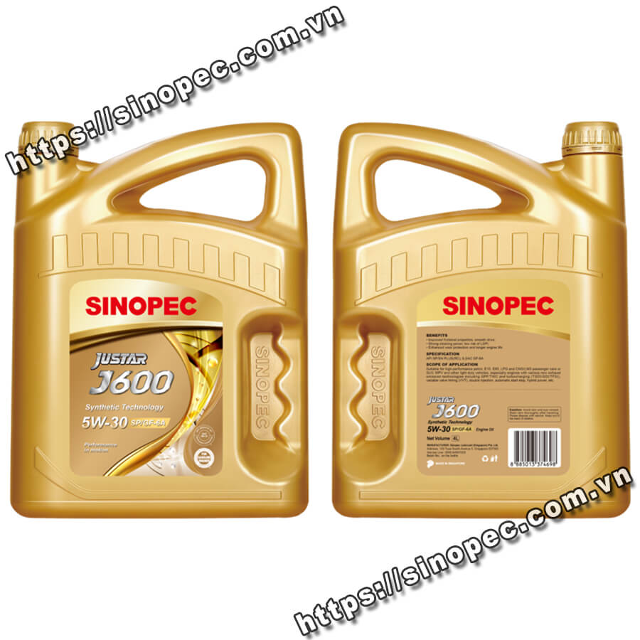 Dầu động cơ xăng Sinopec Justar J600 5W-30 SP/GF-6A