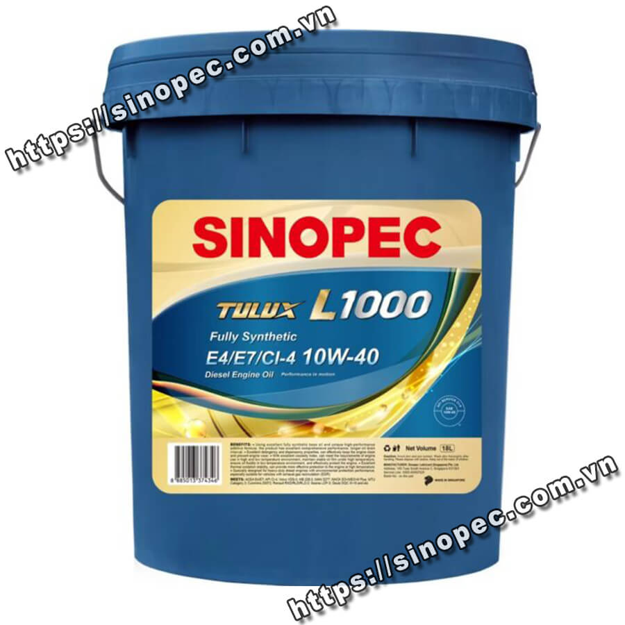 Dầu động cơ diesel Sinopec Tulux L1000 E4/E7/CI-4 10W-40