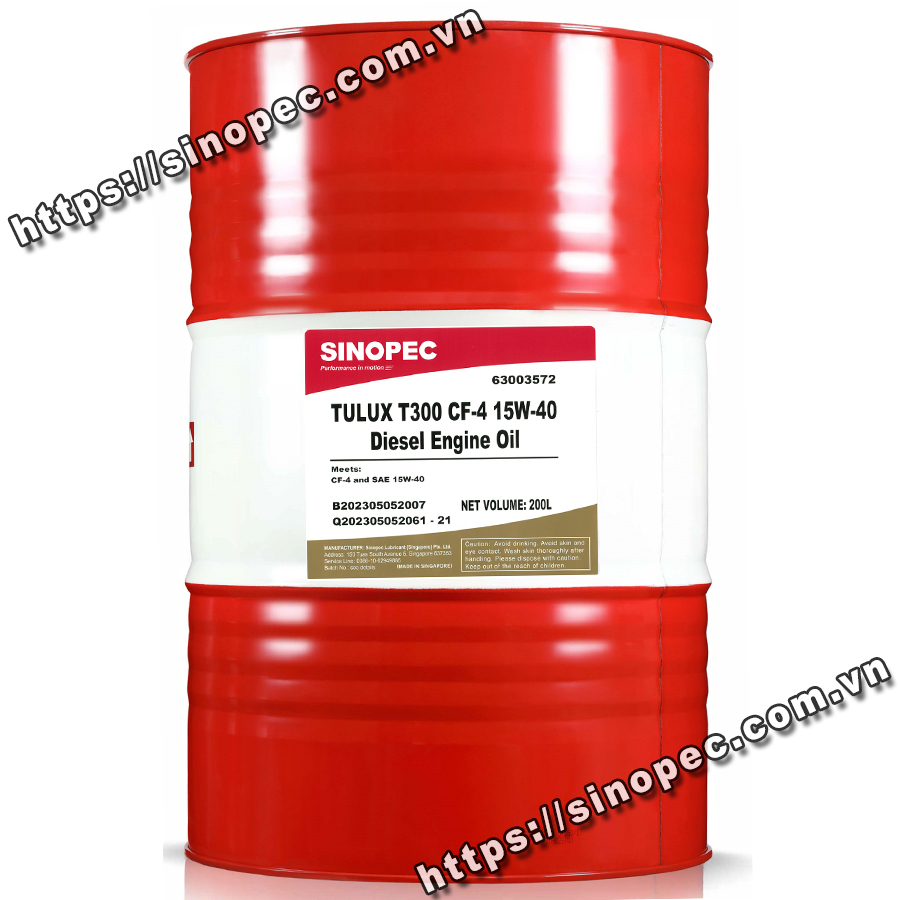 Dầu động cơ Sinopec Tulux T300 CF-4 15W40/20W50 - Ảnh 2