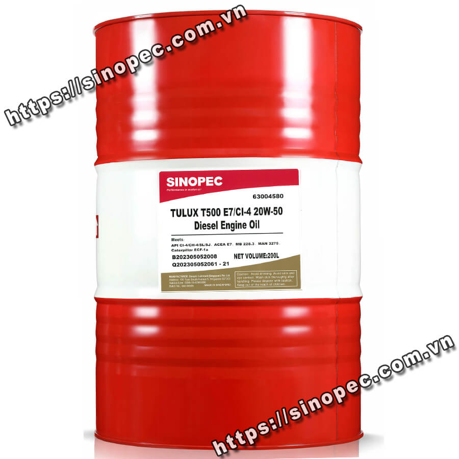 Dầu động cơ Sinopec Tulux T500 E7/CI-4 15W40/20W50 - Ảnh 6
