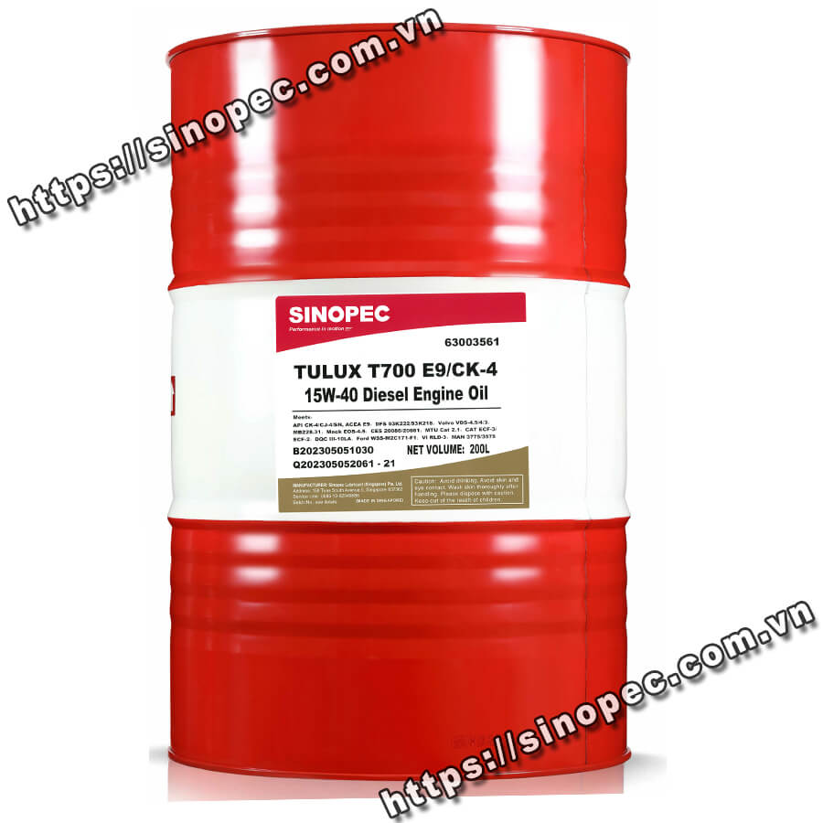 Dầu động cơ Sinopec Tulux T700 CK-4 15W40 - Ảnh 4